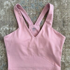 Alo Yoga Pink Sports Bra Crop Top Size Small
